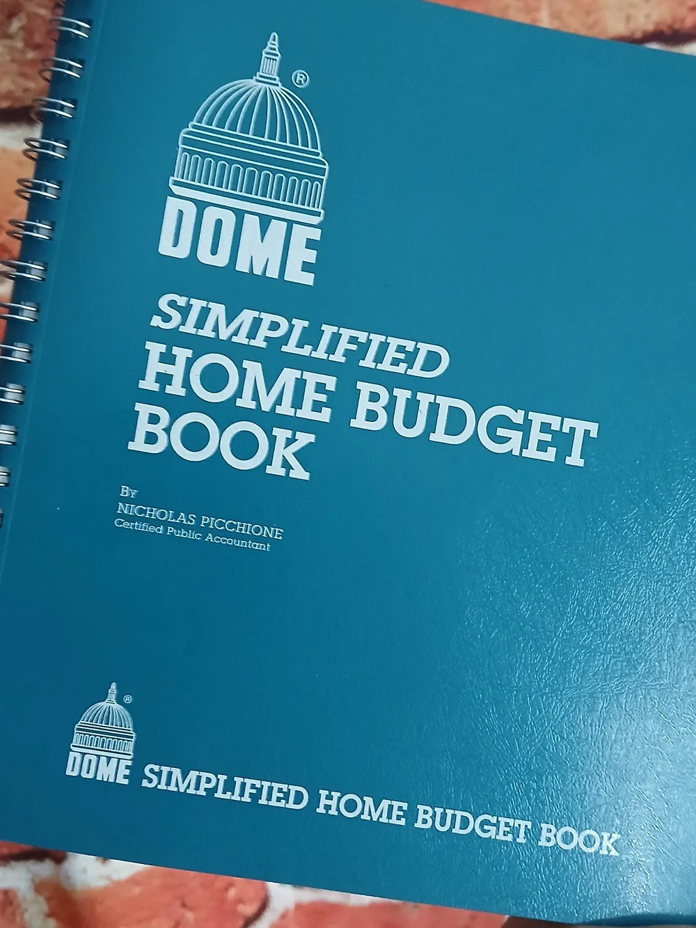 Vintage DOME Simplified Home Budget Book No. 840, Teal Financial Planner, Spiral